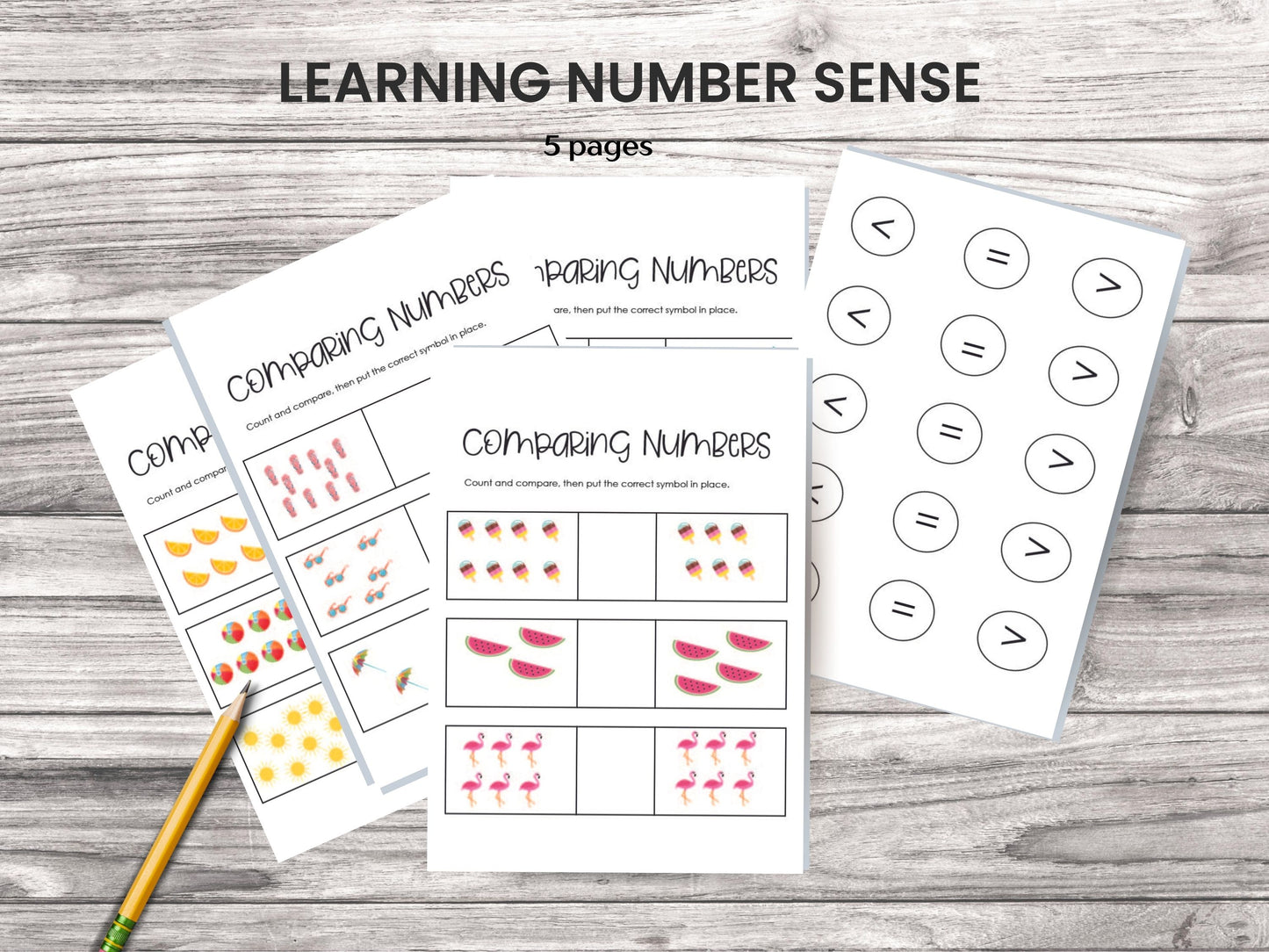 Comparing Numbers Kindergarten Math Worksheets