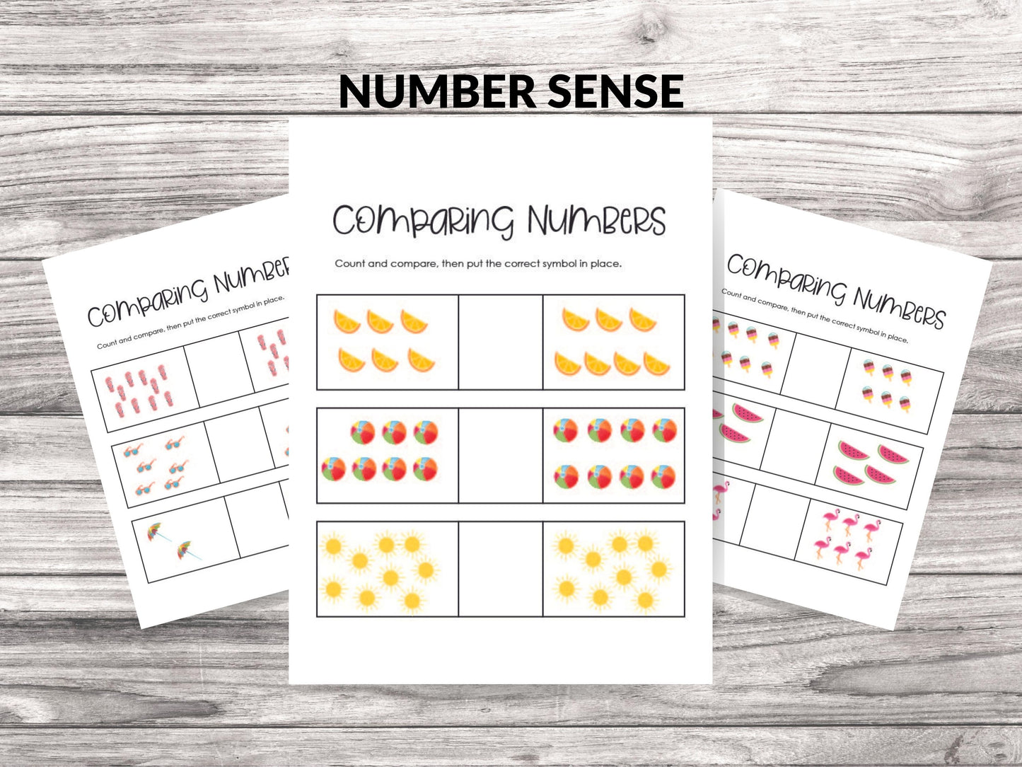 Comparing Numbers Kindergarten Math Worksheets