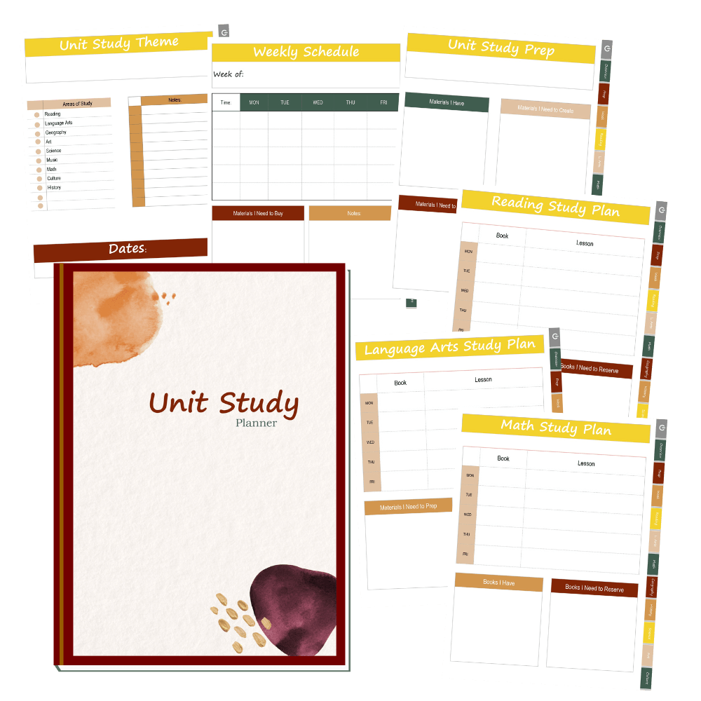 Autumn Toned Digital Unit Planner