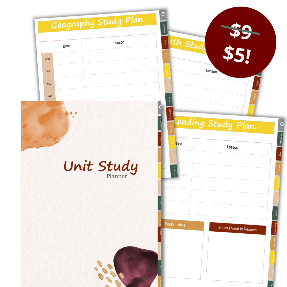 Autumn Toned Digital Unit Planner